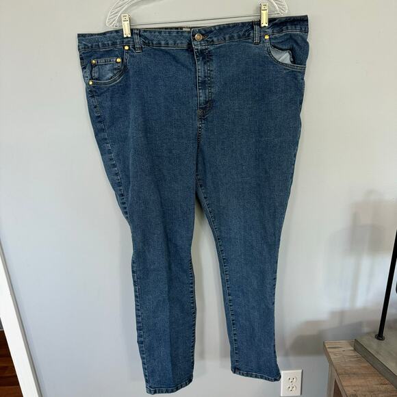 Woman Within Boot Cut Jeans Plus Size 24W Medium Wash - Picture 1 of 6